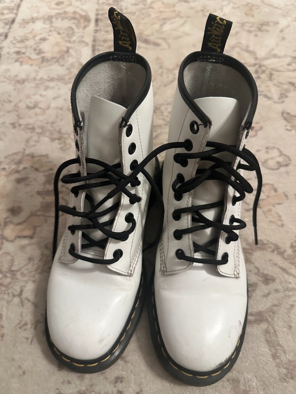 Dr. Martens 1460 Smooth Leather Boots White Women's 8 Men's 7 UK6 EU39